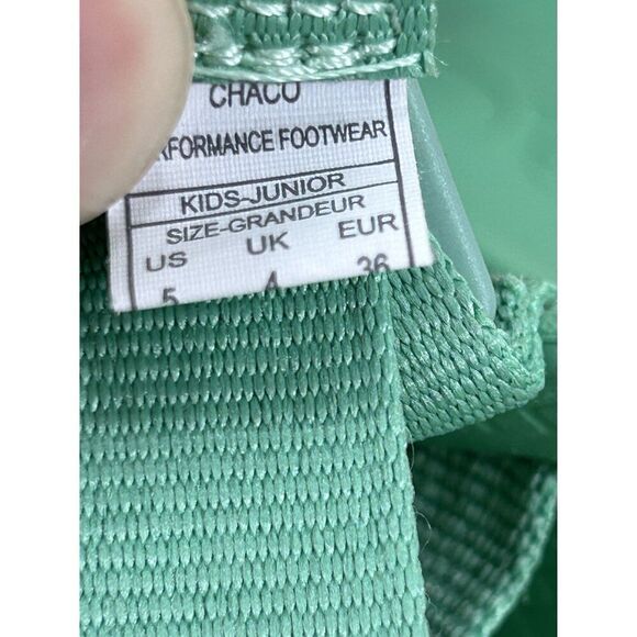 Chaco Chillos Green Casual Sandal Slides Junior Size 5 - Picture 6 of 7
